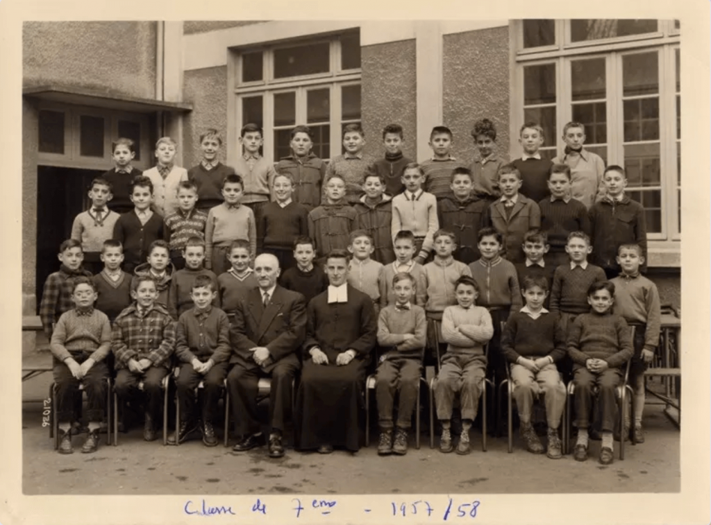 Photo de classe de 7ème en 1957